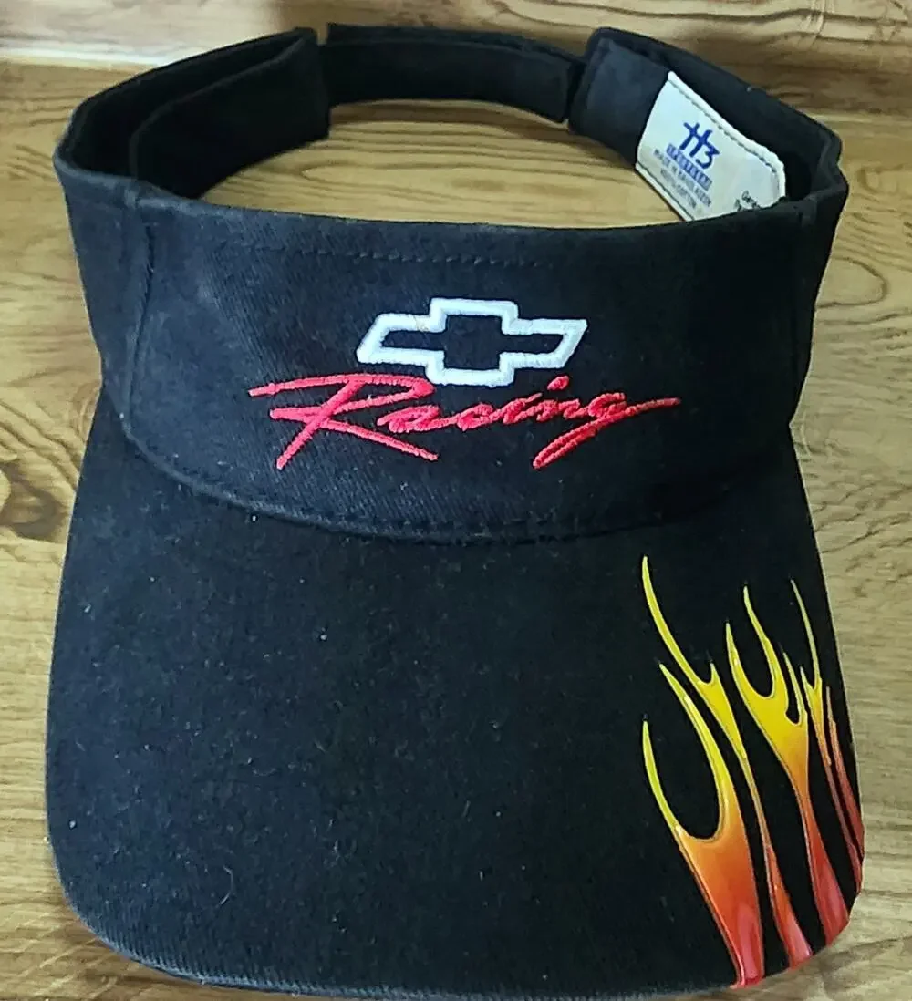 Chevy Racing Vintage Visor Nascar General Motors DP Racing Flames